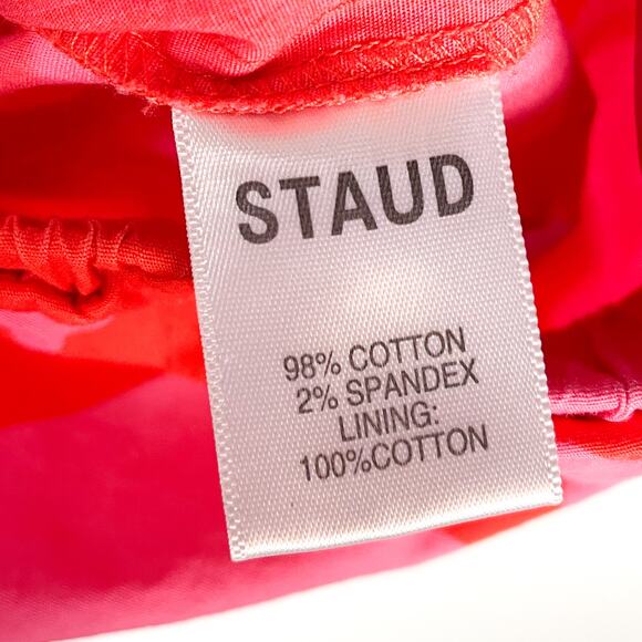 Staud Georgia Floral‎ Romper Red Pink Halter Cutout Open Back Sleeveless Sz 10 - Picture 12 of 14